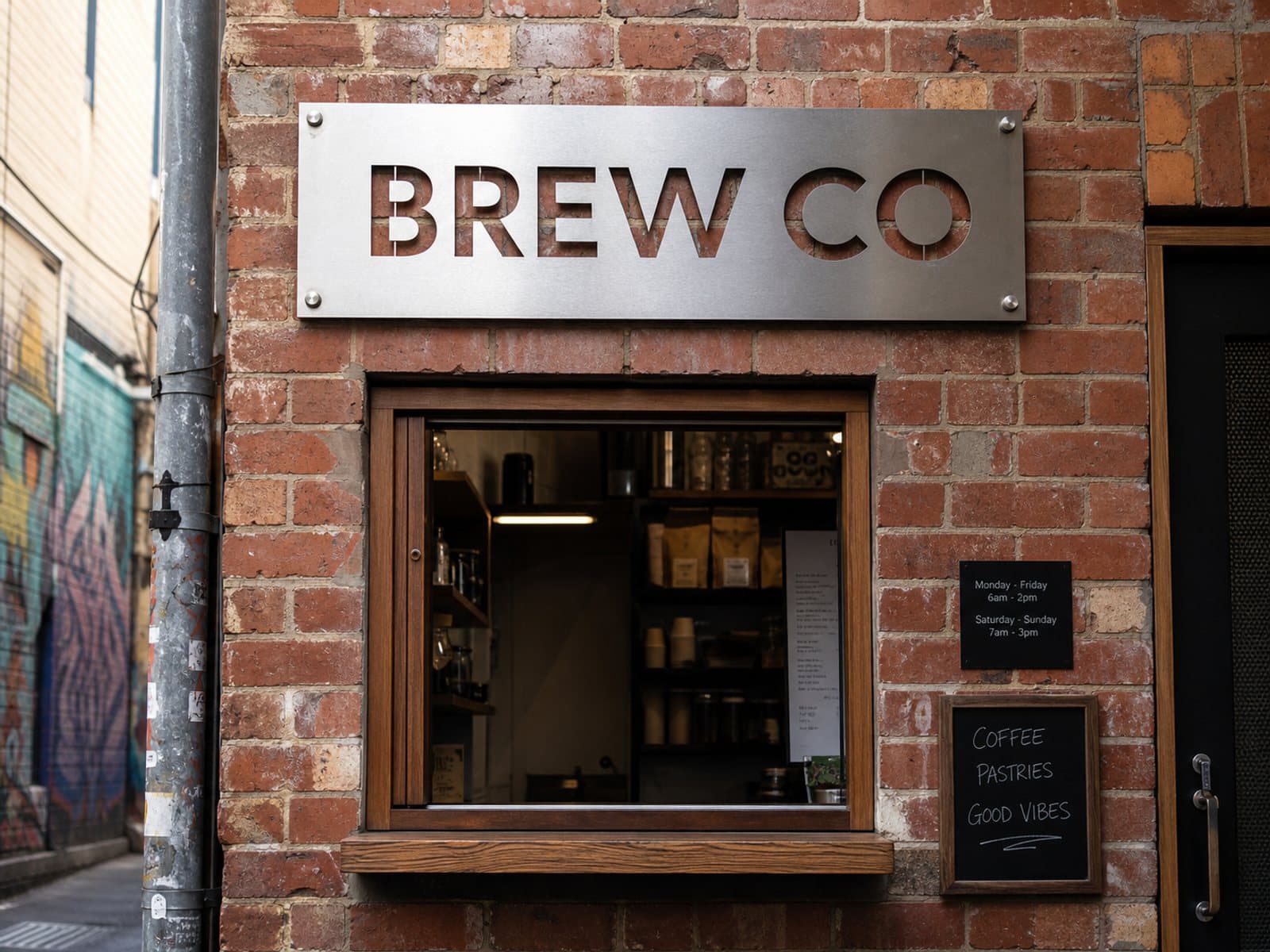 Brew Co cafe sign