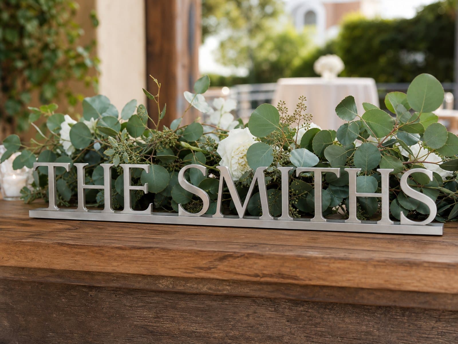 The Smiths wedding sign